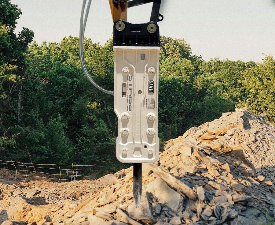 Discover Top Mounted Hydraulic Breakers -Beilite jackhammer attachment for skid steer loaders and backhoes