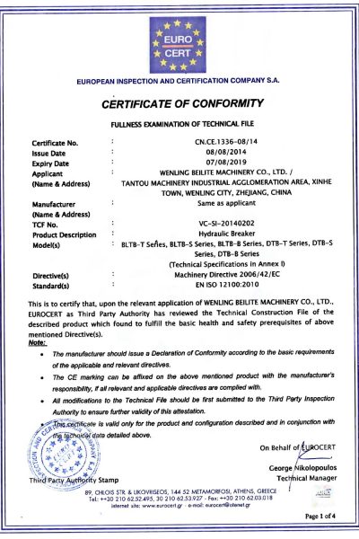 EUROPEAN INSPECTION AND CERTIFICATION COMPANY